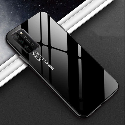 Silicone Frame Mirror Case Cover M01 for Huawei Honor 30 Lite 5G Black