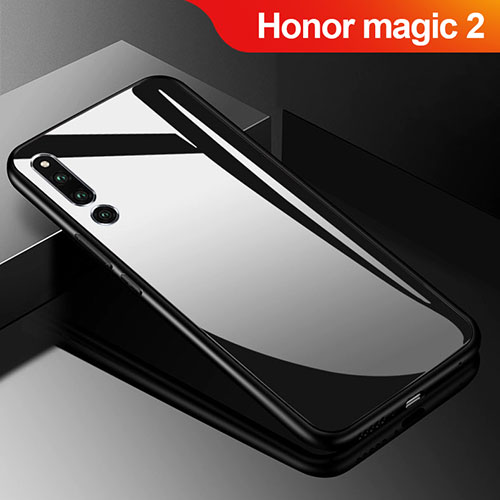 Silicone Frame Mirror Case Cover M01 for Huawei Honor Magic 2 Black