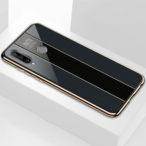 Silicone Frame Mirror Case Cover M01 for Huawei Nova 4e Black