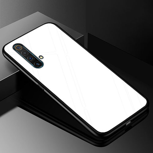 Silicone Frame Mirror Case Cover M01 for Realme X50 5G White
