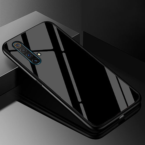 Silicone Frame Mirror Case Cover M01 for Realme X50m 5G Black