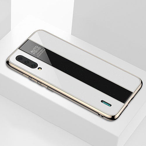 Silicone Frame Mirror Case Cover M01 for Xiaomi Mi A3 White