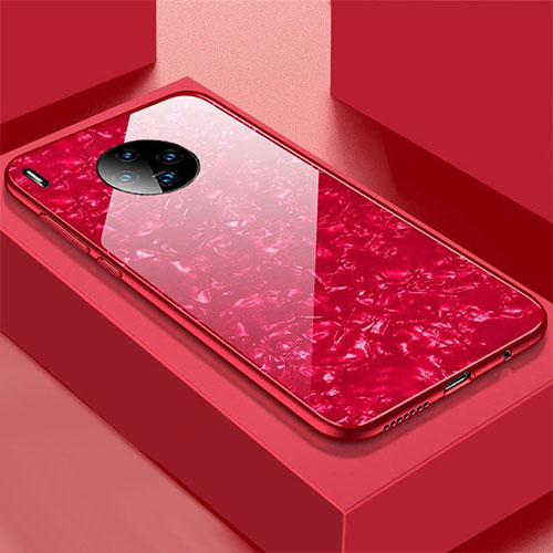 Silicone Frame Mirror Case Cover M02 for Huawei Mate 30 Pro Red