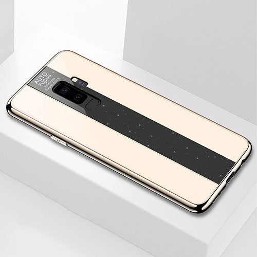 Silicone Frame Mirror Case Cover M02 for Samsung Galaxy S9 Plus Gold