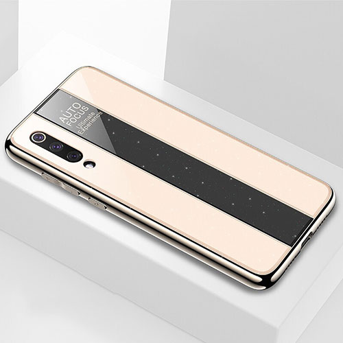 Silicone Frame Mirror Case Cover M02 for Xiaomi Mi 9 Lite Gold