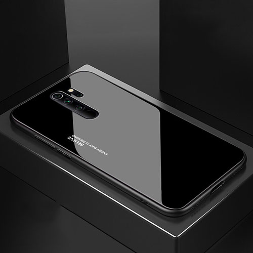 Silicone Frame Mirror Case Cover M02 for Xiaomi Redmi Note 8 Pro Black