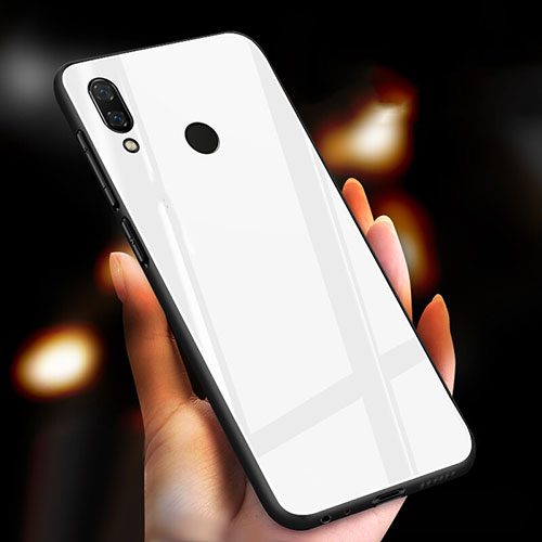 Silicone Frame Mirror Case Cover M03 for Huawei Honor 10 Lite White