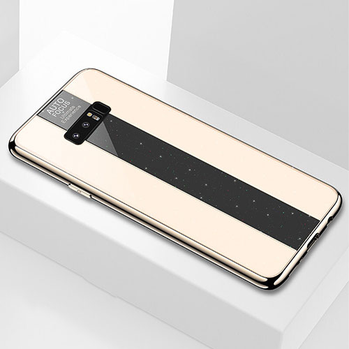 Silicone Frame Mirror Case Cover M03 for Samsung Galaxy Note 8 Gold