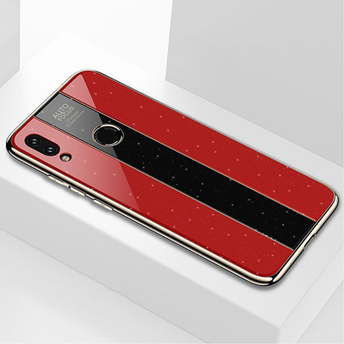 Silicone Frame Mirror Case Cover M03 for Xiaomi Redmi Note 7 Red