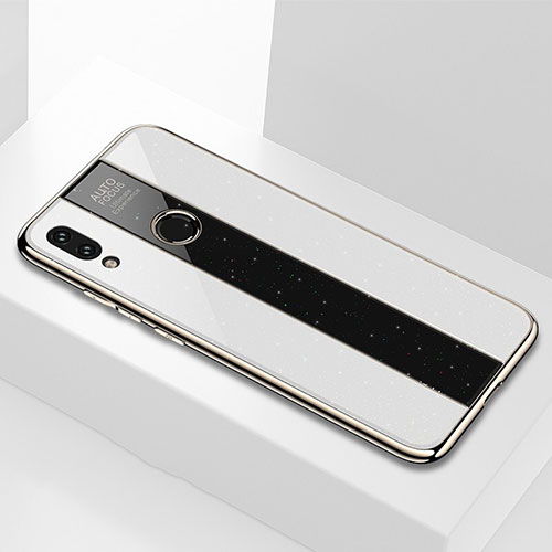 Silicone Frame Mirror Case Cover M03 for Xiaomi Redmi Note 7 White