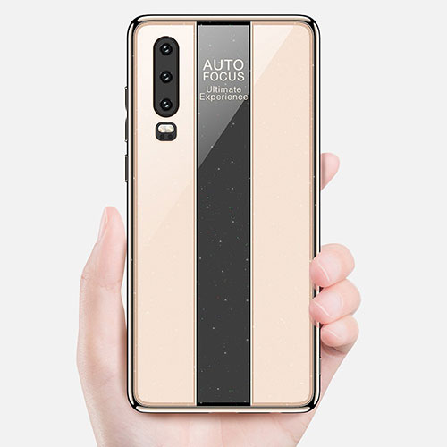 Silicone Frame Mirror Case Cover M04 for Huawei P30 Gold