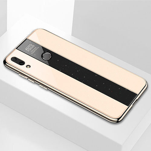 Silicone Frame Mirror Case Cover M04 for Huawei Y9 (2019) Gold