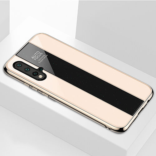 Silicone Frame Mirror Case Cover T01 for Huawei Nova 5 Pro Gold