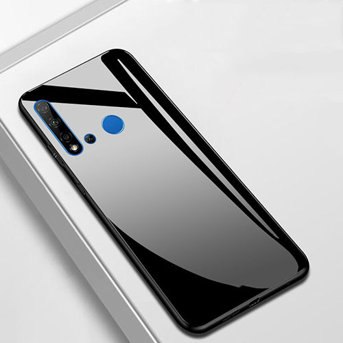 Silicone Frame Mirror Case Cover T01 for Huawei Nova 5i Black