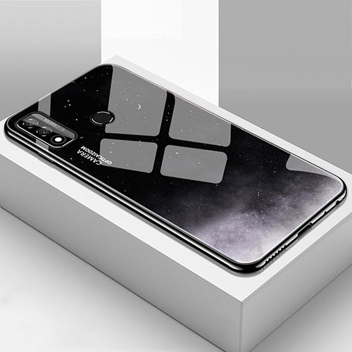 Silicone Frame Mirror Case Cover T01 for Huawei Nova Lite 3 Plus Dark Gray