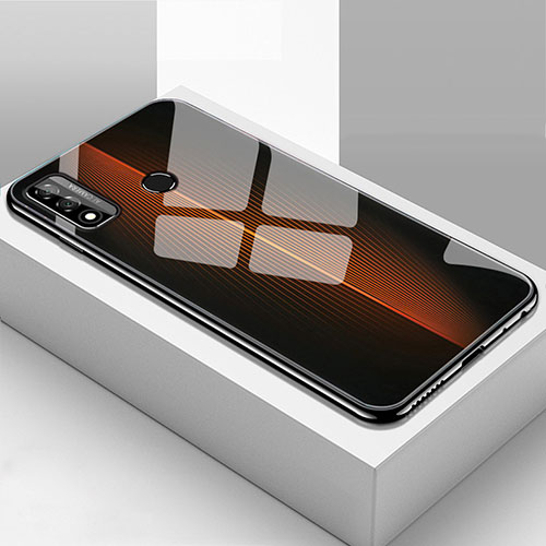 Silicone Frame Mirror Case Cover T01 for Huawei Nova Lite 3 Plus Orange