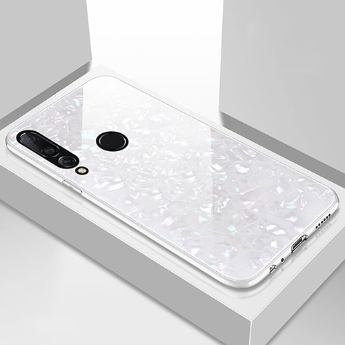 Silicone Frame Mirror Case Cover T01 for Huawei P30 Lite XL White