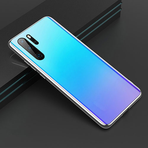 Silicone Frame Mirror Case Cover T01 for Huawei P30 Pro New Edition Sky Blue
