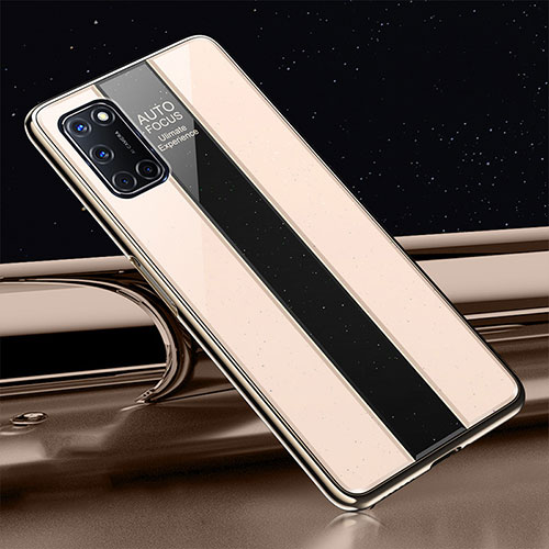 Silicone Frame Mirror Case Cover T01 for Oppo A52 Gold