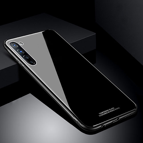 Silicone Frame Mirror Case Cover T01 for Oppo Find X2 Lite Black