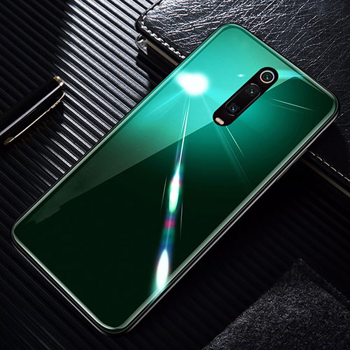 Silicone Frame Mirror Case Cover T01 for Xiaomi Mi 9T Green