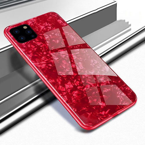 Silicone Frame Mirror Case Cover T02 for Apple iPhone 11 Pro Max Red