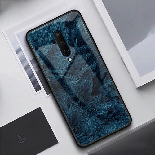 Silicone Frame Mirror Case Cover T02 for OnePlus 7T Pro Blue