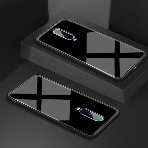 Silicone Frame Mirror Case Cover T02 for Oppo R17 Pro Black