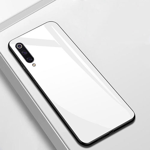 Silicone Frame Mirror Case Cover T02 for Xiaomi Mi A3 White
