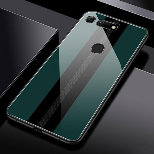 Silicone Frame Mirror Case Cover T03 for Huawei Honor V20 Green
