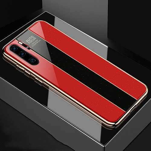 Silicone Frame Mirror Case Cover T03 for Huawei P30 Pro Red