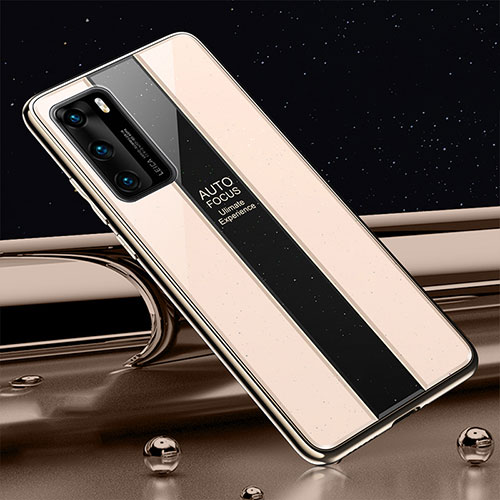 Silicone Frame Mirror Case Cover T03 for Huawei P40 Gold