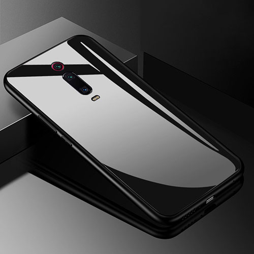 Silicone Frame Mirror Case Cover T03 for Xiaomi Mi 9T Black