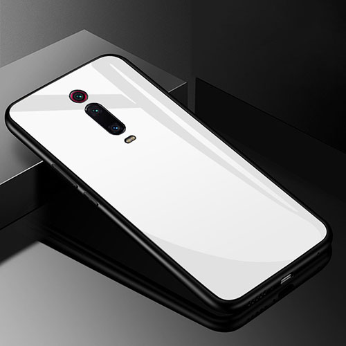 Silicone Frame Mirror Case Cover T03 for Xiaomi Mi 9T Pro White
