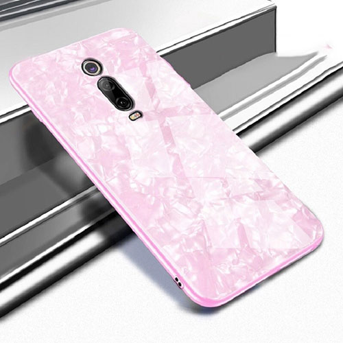 Silicone Frame Mirror Case Cover T04 for Xiaomi Mi 9T Pro Pink