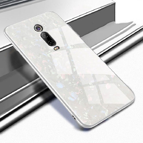 Silicone Frame Mirror Case Cover T04 for Xiaomi Mi 9T Pro White