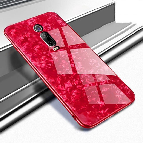 Silicone Frame Mirror Case Cover T04 for Xiaomi Redmi K20 Red