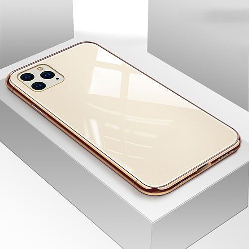 Silicone Frame Mirror Case Cover T05 for Apple iPhone 11 Pro Gold