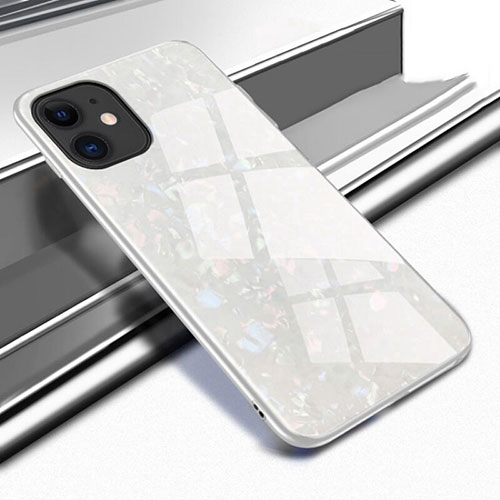 Silicone Frame Mirror Case Cover T05 for Apple iPhone 11 White