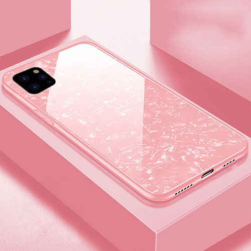 Silicone Frame Mirror Case Cover T06 for Apple iPhone 11 Pro Max Pink
