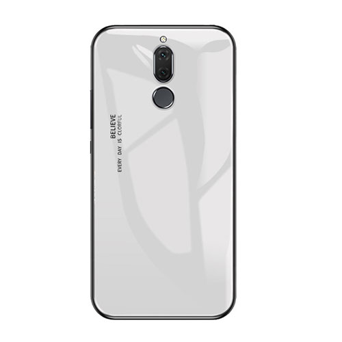Silicone Frame Mirror Rainbow Gradient Case Cover for Huawei Nova 2i White