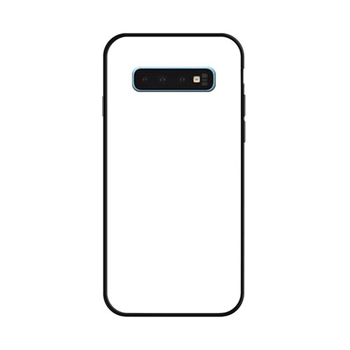 Silicone Frame Mirror Rainbow Gradient Case Cover for Samsung Galaxy S10 5G White