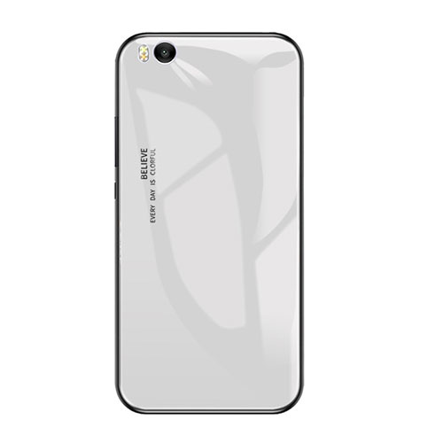 Silicone Frame Mirror Rainbow Gradient Case Cover for Xiaomi Mi 5S White