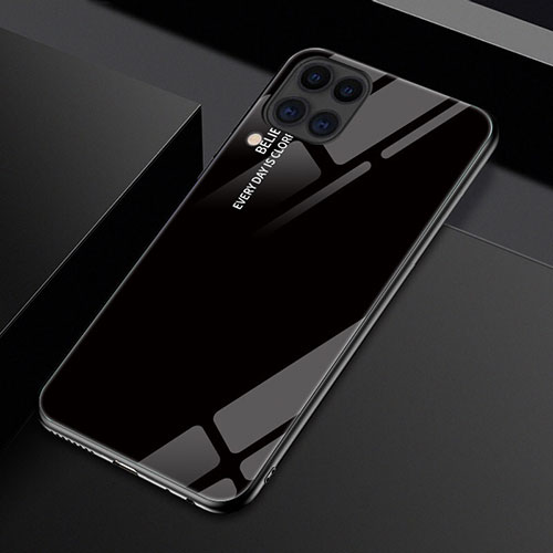 Silicone Frame Mirror Rainbow Gradient Case Cover H01 for Huawei Nova 6 SE Black