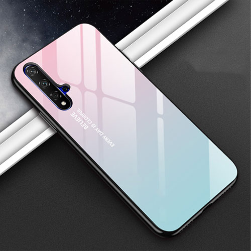 Silicone Frame Mirror Rainbow Gradient Case Cover H02 for Huawei Nova 5 Mixed