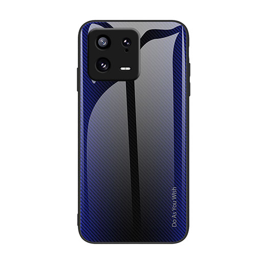 Silicone Frame Mirror Rainbow Gradient Case Cover JM1 for Xiaomi Mi 13 5G Navy Blue