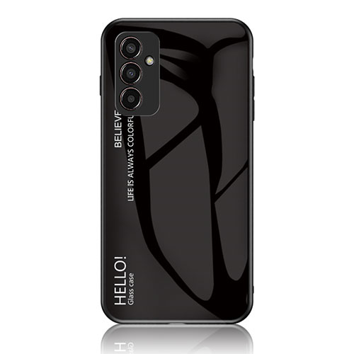 Silicone Frame Mirror Rainbow Gradient Case Cover LS1 for Samsung Galaxy M13 4G Black