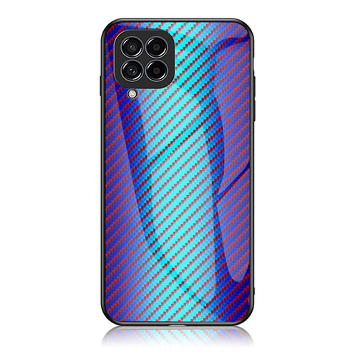 Silicone Frame Mirror Rainbow Gradient Case Cover LS2 for Samsung Galaxy M53 5G Blue