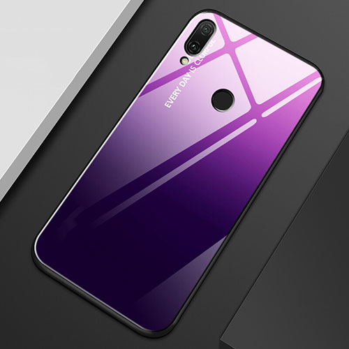 Silicone Frame Mirror Rainbow Gradient Case Cover M01 for Huawei Y9 (2019) Mixed
