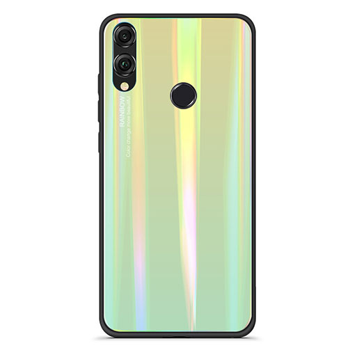 Silicone Frame Mirror Rainbow Gradient Case Cover R01 for Huawei Honor 8X Green